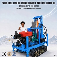 Pailien Meilleures ventes Mini foreuse sur chenilles pour puits d'eau, profondeur 180M, pour usage domestique et agricole