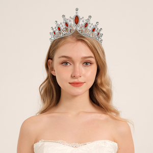 Vintage <strong>Royal</strong> Baroque Wedding Hair Accessories Bridal Princess Queen Pageant Crystal Crown and <strong>Tiara</strong> for Party Gift - Product Image 3