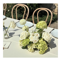 Kunstblumenfabrik Beliebte Hochzeitsdekoration Weiß Rosa Grün Seidenblumen Dekorative Künstliche Blumenkugel Tischdekoration