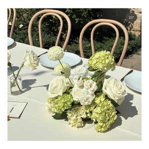 Boule <span class=keywords><strong>de</strong></span> fleurs artificielles décorative en soie blanche, <span class=keywords><strong>rose</strong></span> <span class=keywords><strong>et</strong></span> verte, populaire pour la décoration <span class=keywords><strong>de</strong></span> mariage, <span class=keywords><strong>centre</strong></span> <span class=keywords><strong>de</strong></span> <span class=keywords><strong>table</strong></span> - Product Image 6