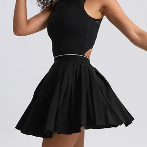 Ropa deportiva personalizada Tenis Vestidos de una pieza Negro Tallas grandes Mujeres Tenis Vestido Faldas - Product Image 2