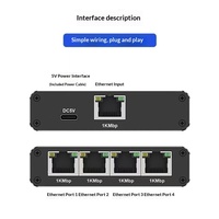 Répartiteur réseau Gigabit 1 à 4 ports, un entrée deux/quatre sorties, câble RJ45 1000M, commutateur routeur pour ordinateur portable, ordinateur, CCTV, décodeur, imprimante, TV