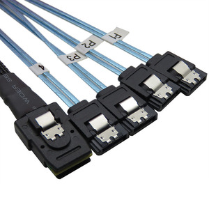Cable de Datos Trenzado de 180 Grados, 4SATA a 4SATA 4.0 7P Hembra, para Caja de Ordenador y Disco Duro - Product Image 2