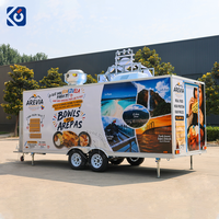 Camion de restauration mobile commercial de 18 pieds, remorque de restauration rapide avec équipement de cuisine complet à vendre aux États-Unis et en Europe