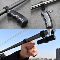 Fusil de chasse à catapulte en acier inoxydable avec tête de tir, tige extensible, laser rouge de précision, bandes élastiques, poids 500g, pour oiseaux 14+