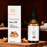 Huile Visage Nourrissante au Curcuma Fermenté, Huile de Graines de Rose Musquée et Vitamine E – Hydratante, Éclaircissante, Réparatrice pour Peaux Sèches – Soin Facial Hivernal