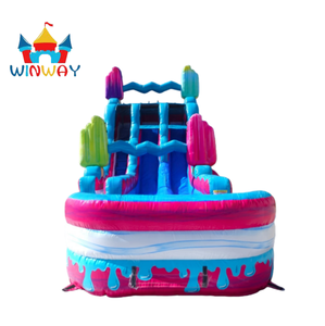 Toboggan aquatique gonflable coloré en gros <span class=keywords><strong>avec</strong></span> <span class=keywords><strong>piscine</strong></span>, toboggan gonflable commercial pour enfants pour les fêtes d'été et les activités de plein air - Product Image 6