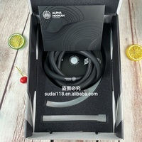 Chicha manuelle Alpha Classic pour papier à rouler, en acier inoxydable, modèle rétractable noir A-01X