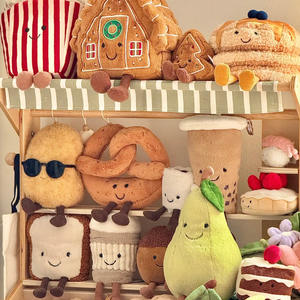 Peluche Gâteau Ours Lapin à Oreilles Tombantes Poupée Oreiller de Sommeil pour Fille Remplissage Coton PP Cadeau d'Anniversaire - Product Image 4