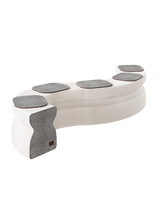 Banc pliable Spazepaper pour l'intérieur, mobilier flexible, 2/3/5 places, chaise pour s'asseoir, mobilier gain de place pour le salon