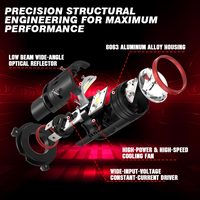 Ampoules de phares super lumineuses 45W 12000LM LANSEKO 12V T06 pour voiture et moto, ampoules de phares LED H4 avec double mini projecteur