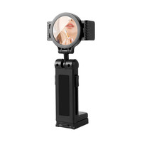 Nouveau style de miroir de maquillage pliable magnétique flexible pour voyage, support de téléphone de bureau