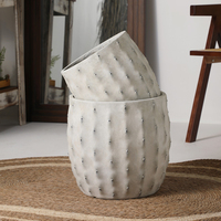 Pot de fleurs créatif en forme de cactus, moderne, en fibre d'argile, grand format, pour maison d'hôtes, centre commercial, balcon, jardin extérieur, jardinière décorative, résistant à l'eau