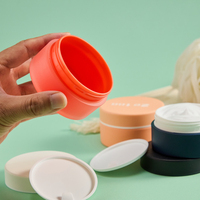 Design coloré 100g à paroi épaisse en plastique mat PP pot de crème cosmétiques conteneur de soins de la peau pour crème pour le visage