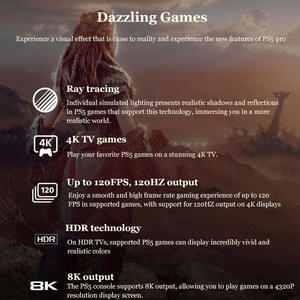 Console de jeu vidéo d'occasion pour PS PLST 5 2TB, PS-5 Pro d'occasion, console 95% neuve avec pack 5 PRO Manette - Product Image 4