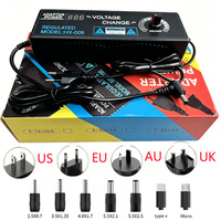 Adaptateur d'alimentation à découpage réglable de haute qualité 9-24V 5A 120W 50/60HZ avec prises EU/US pour moteur, bande LED et ventilateur