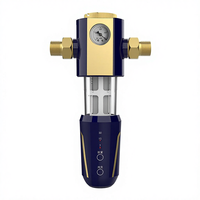 Pemurni Air Hailex Intelligent Pre-Filter Asli untuk Penggunaan Rumah Tangga, Sistem Backwash Air Keran, Filtrasi 40um, Laju Alir Besar