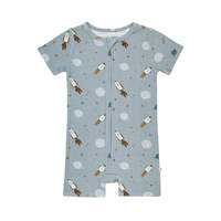 Nieuw Ontwerp Best Verkopende Baby Bamboe Kleding Fabrikanten Zachte Baby Comfortabele Bamboe Korte Mouw Rits Romper