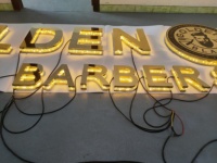 Enseigne lumineuse LED personnalisée, étanche, pour publicité extérieure, enseigne publicitaire 3D en acrylique, boîte lumineuse pour logo de magasin, devanture de magasin, entreprise