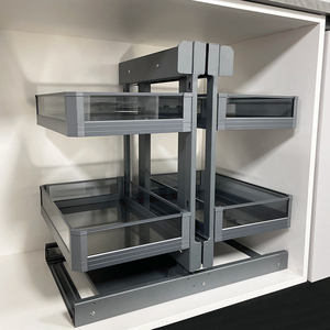 Modern Design Heavy-Duty Soft-Close Pull-Out <b>Corner</b> Cabinet Organizer With Storage <b>Baskets</b> Blind <b>Corner</b> Kitchen Cabinet Pull-Out - Product Image 5