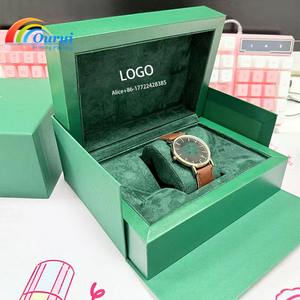 Factory Custom Luxury Green <b>Watch</b> Box with Green Velvet Lining, High Gloss Wooden <b>Watch</b> Packaging <b>Case</b> for Brand <b>Watches</b> - Product Image 4