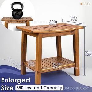 Tabouret de douche Mu Shunge 50x35x40 cm, siège de rangement en bois pour personnes âgées et femmes enceintes - Product Image 3