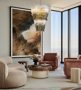 Lámpara de cristal de Villa de lujo moderna lámpara de hoja de cristal transparente hecha a mano araña de lujo - Product Image 6