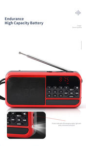 Custom Digital Number Key FM Radio Telescopic Antenna Home Outdoor TF <b>USB</b> Rechargeable Heavy Bass Broadcast Audio Receiver - Product Image 6