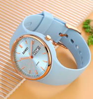 Jam Tangan Wanita Skmei 2057 Model Sederhana Fashion Quartz Logo Kustom Pabrik Tahan Air Mewah Sport Desain Baru OEM ODM Menawan