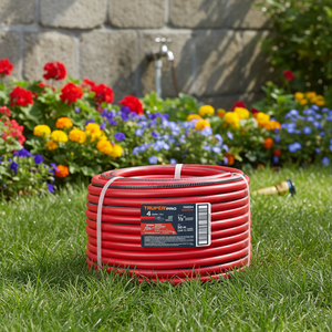 Enrouleur de tuyau d'arrosage Truper 1/2 pouce, 4 couches, en caoutchouc et PVC, rouleau de 50 mètres avec protection anti-UV pour l'arrosage extérieur, fabriqué au Mexique - Product Image 3