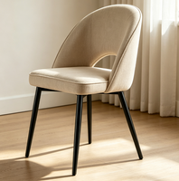 Chaise de salle à manger moderne en velours avec pieds en métal doré, chaise rembourrée de luxe pour la maison, la cuisine, le salon, chaise pour salle à manger