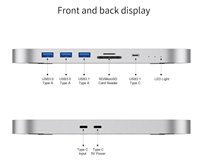 M1/M2 Pro 10Gbps Type C Docking Type C Hub M.2 NVMe NGFF 2.5 Boîtier SSD/HDD SATA pour Apple Mac Mini 2020 M1 Puce