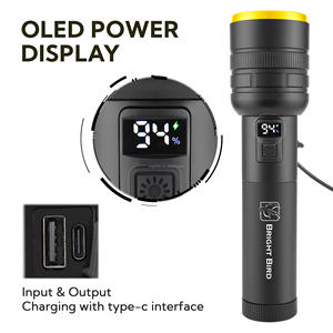 ไฟฉายยุทธวิธี LED 500lm ชาร์จผ่าน <span class=keywords><strong>USB</strong></span> ได้ ไฟฉายพกพาขนาดเล็กสำหรับตั้งแคมป์กลางแจ้ง ทำจากอลูมิเนียมอัลลอย - Product Image 5