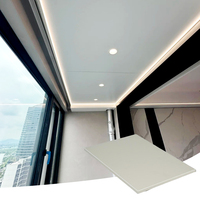 Panneau en aluminium alvéolaire thermolaqué pour balcon panoramique de résidence en immeuble de grande hauteur, panneau mural intérieur à bord étroit, plafond