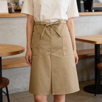Tablier à pattes réglables avec poches, logo personnalisé, hydrofuge, pour boulangerie, café, chef, personnel de restaurant