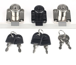 Iron <b>Cabinet</b> <b>Lock</b> with Folding Key for Furniture-Modern Design for Office Bathroom Hotel Apartment Bedroom Use - Product Image 1