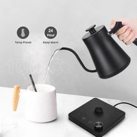 Appareils de cuisine goutte à goutte pot thé eau électrique verser sur bouilloire à café noir col de cygne bouilloire