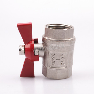 Robinet à tournant sphérique DN25 1 pouce avec poignée papillon rouge pour le contrôle du débit d'eau, usage industriel - Product Image 4