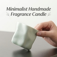 Bougie parfumée artisanale minimaliste irrégulière en pot, OEM&ODM, bougies personnalisées pour la décoration de la maison, de l'hôtel, de la villa, accessoires de photographie