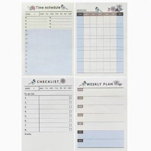 Juego de Blocs de Notas Autoadhesivos Multifuncionales con Diseño Floral y de Aves, Planificador Semanal/Horario, Cuadernos con Lista de Verificación para Oficina - Product Image 5
