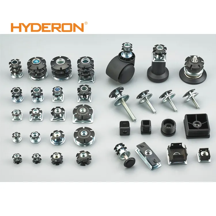 Hyderon Adapters Metal Threaded Insert Furniture Connector Thread Adapter Furniture Connector Hardware