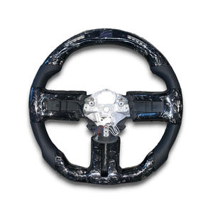 Pour <span class=keywords><strong>Ford</strong></span> Mustang <span class=keywords><strong>GT</strong></span> Red <span class=keywords><strong>Line</strong></span> 2012-2014 Modèle Volant en fibre de carbone avec cuir et matériau PU - Product Image 2