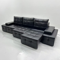 Hochwertige Wohnzimmermöbel Schlafsofa für Zuhause Italienisches Luxuriöses Elektrisches Schlafsofa aus Leder Beliebtes 3-Sitzer Elektrisches Schlafsofa