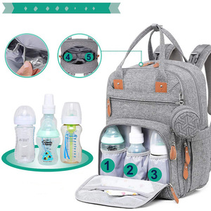Sac à dos pour bébé personnalisé, imperméable, isolé, grand format, pliable, avec port USB et doublure en polyester - Product Image 5
