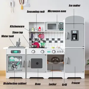 Heiß Begehrtes Kinder-Holzküchenset „Großer Wasserkreislauf“ mit Sound und Licht – Pädagogisches Rollenspielzeug für Jungen und Mädchen - Product Image 4