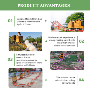 Công viên giải trí thiết bị nhân lực lái xe mini roller coaster tàu điện con người roller coaster unpowered roller coaster cho trẻ em - Product Image 4