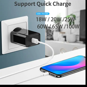 Câble de charge rapide <span class=keywords><strong>USB</strong></span>-C <span class=keywords><strong>2</strong></span> Type-C 100W 5A en PVC moulé, compatible téléphones Android et iOS, 20V 1m, tendance, vente chaude, PD - Product Image 2