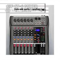 Console de mixage audio professionnelle 6 canaux CT 6, contrôleur DJ professionnel avec alimentation fantôme 48V intégrée, MP3, BT, USB, effets