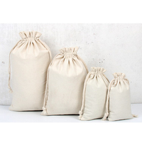 Sacs en toile de coton biologique 100% personnalisés mini pochette à cordon anti-poussière en coton recyclé sacs à cordon en mousseline
