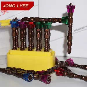 JONGLYEE 10 Stück Farbiger Magnet kragen Design Schrauben dreher Bit Double End PH2 Phillips Kreuzkopf-Schraubendreher-Bits für Trockenbau